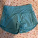 Lululemon electric turquoise high rise speed ups 2.5 Photo 0