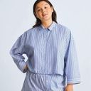 Everlane  The Woven Striped Cotton Pajama Top Size Small Photo 0