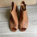 Paul Green Tan Brown Leather Cayanne peep toe bootie Photo 3