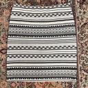 J.Jill NWT   White Print Stretch Knit Pull On Aztec Skirt Photo 4