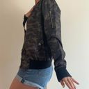 Say What? Army Green Bomber Camo Jacket Photo 1