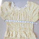 Showpo Sour Taste Smocked Ruffle Off-Shoulder Mini Dress in Lemon Floral Photo 5