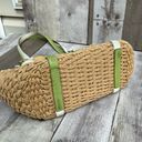 Brighton  Purse Tote Handbag Woven Straw Leather Flower Beachy Coastal Coquette Photo 8