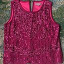 Harper  magenta sequined lined tank, size large Photo 0