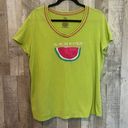 secret treasures  XL (16-18) Women's Watermelon Print Short Sleeve Tee PJ Top EUC Photo 0