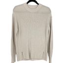 Lululemon  Merino Wool-Blend Ribbed Crewneck Sweater Womens 2 Beige Long Sleeve Photo 0