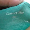 Garnet Hill  Teal Scoop Neck Drop Waist Blouse Top Photo 3