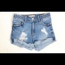 Band of Gypsies  Braided Distressed Denim Shorts Photo 2