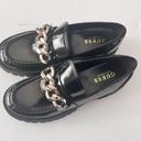 Guess  Women's Hillford Shiny Black Faux Leather Platform Chunky  Loafers Sz 7.5 Photo 10