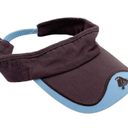 Crocs Vintage Y2K  Visor Hat Brown and Blue Elastic Strap Crocodile Logo NWT Photo 7