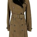 Burberry  Suede Lambskin Shearling Lined Trench Coat Photo 1