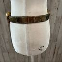 Vintage Champagne Western Faux Snakeskin Genuine Leather Belt Cowgirl Gold Photo 4