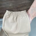 Commando  Sand Tan Faux Leather Smocked Waist Jogger Pants Size Large NWT Photo 8