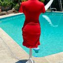 SheIn Red Summer Dress Photo 3