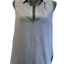 L'Agence L’AGENCE SILK BLEND SLEEVELESS BLOUSE BLACK AND GRAY CHECKED SIZE 2 Photo 0