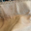 Ash  Beige Leather Tote Whip Stitch Fringe Photo 9