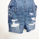 American Eagle  Distressed Shortalls Denim Blue Short Overalls XS Photo 1