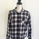 Vans Women’s Gray White Plaid Button Down Long Sleeve Shirt in a Size XS Casual Fall Photo 0