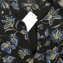 Karen Kane  Dress Sz XS Black Blue Floral V neck Photo 3