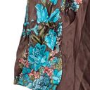 Tracy Reese Plenty By  Anthroplogie Womens Top Size 4 Brown Multi Floral Silk Photo 4