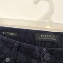 Talbots  Flawless Frayed Hem Cord Slim Leg Navy Blue Corduroy Pants Cropped Ankle Photo 4