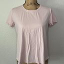 Halara size S Pink Round Neck Short Sleeve Crisscross Split Tie Back Sports Top Photo 4