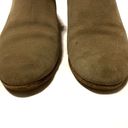 Jack Rogers Tan Suede Ankle Booties Boot Side Zip Sz 8.5 Cute Flower Circle Photo 3