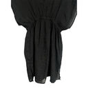 Cupshe  Delina Plunge Cover Up Swim Dress Womens Medium Black Beachwear Sheer NEW Photo 3