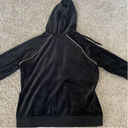 Ralph Lauren  Active Petite Medium Black Hoodie Jacket Velour Women's Y2K Photo 3