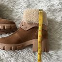 JustFab  Women’s Betsy Shearling Cuff Ankle Boots in portabello rugby tan size 7 Photo 7