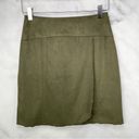 Bebe NWT  Vera Vegan Suede High Waisted Faux Wrap Mini Skirt Green Y2K Party 2 Photo 2