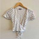 Brandy Melville  Floral Crop Thermal Rae Wrap Top Photo 42