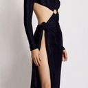 Meshki  Navy Christina Backless‎ Wrap Dress Size L NWT Photo 3