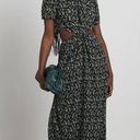 Who What Wear  Drew Plissé Cutout Twist Midi Dress, Disty Floral Size XS NWT $178 Photo 3