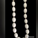 Monet  signed white beaded vintage costume necklace Photo 3