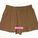 Spanx NEW  Carefree Crepe Pleated Shorts Cedar Loose Skort Flowy Tan Traveling 1X Photo 8