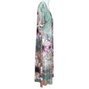 Max & K Green Floral Embellished Short Sleeve Poly Spandex Blend Maxi Dress XXL Photo 2