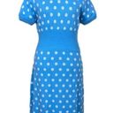 Vintage Blue FINE KNITS By ROGER  Polka Dot Sweater Dress Photo 0