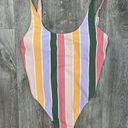 Hollister  STRIPED ONE PIECE BATHING SUIT SWIM Size Medium Cheeky High Leg Photo 1