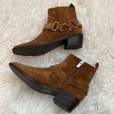 DKNY  Mina Cognac Suede Western Booties Photo 3