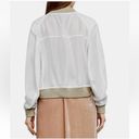 BCBGMAXAZRIA  Hugh Mesh Bomber Jacket Beige/White Size XXS NEW Photo 6