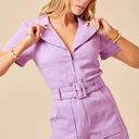 Uniquities Purple Denim Romper Photo 0