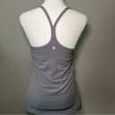 Lululemon Power Y Tank Top Stretch Built in Bra Slate Size 6 Yoga Gym Athletic Photo 4