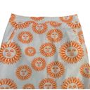 J. McLaughlin  Orange & White Sun Skirt Size 8 Photo 6