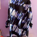 Calvin Klein  Blue/Black Button Down Blouse Size 1X Photo 1