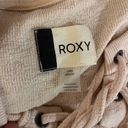 Roxy  Get Comfy Light Pink Lace Up Front Crochet Cuff Pullover Sweater Size Large Photo 4