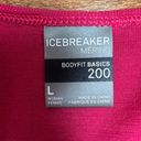 Icebreaker Merino Wool Bodyfit Basics 200 Long Sleeve Crewneck Top‎ Womens Large Photo 6