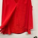 Mango MNG by  Suit Collection Red Sleevless Blouse Womens Size XXS Layered Photo 1