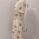 The Kooples  Silk Cream Floral Lace Inset Ruffle Dress Photo 5