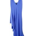 Majorelle  Ruffled Asymmetrical Maxi Slit Dress Purple V-Neck Formal Size M Photo 3